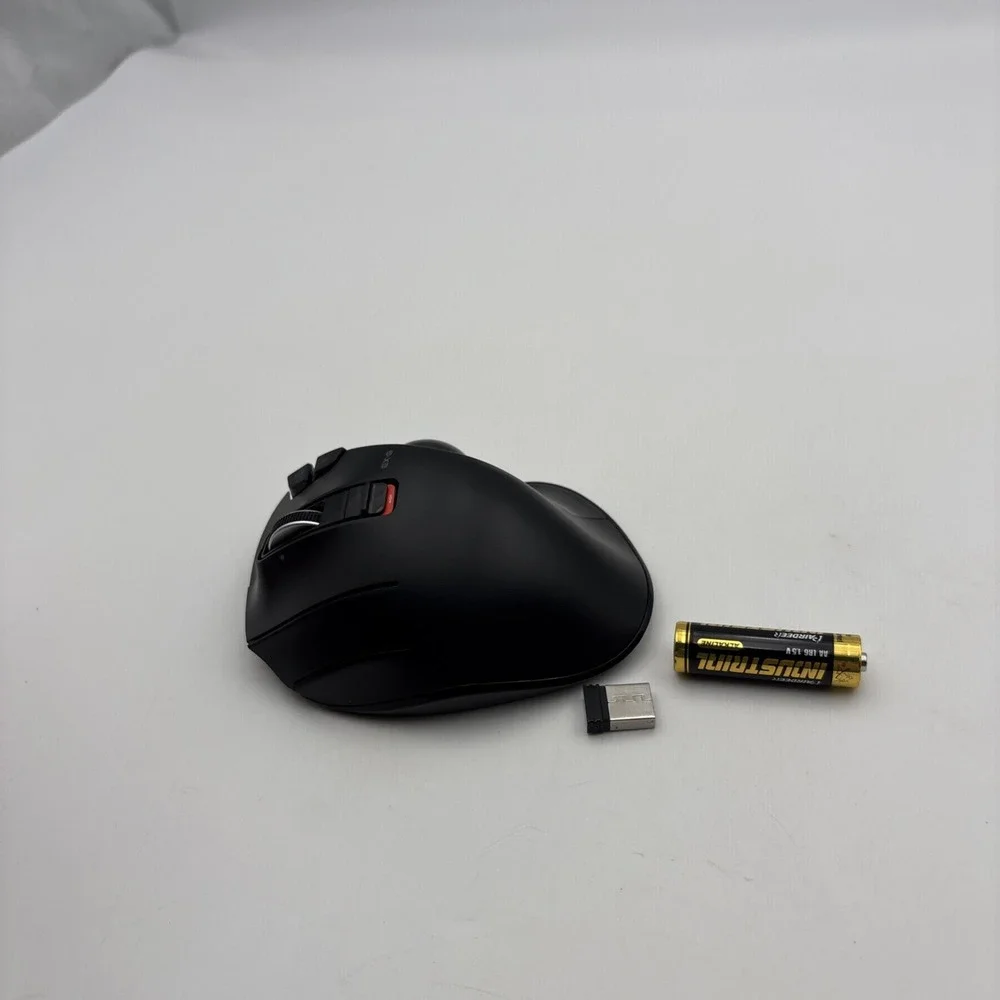 ELECOM EX-G Left-Hand Wireless Trackball Mouse Black M-XT4DRBK w/ USB Receiver